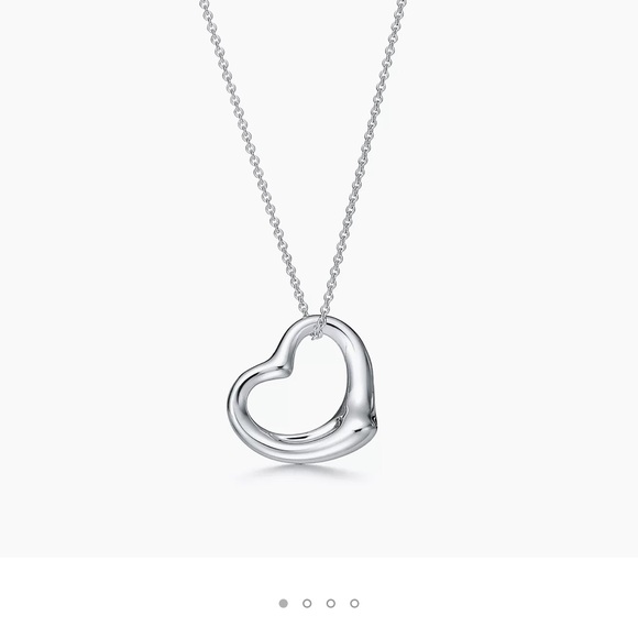 Tiffany and Co Sterling Silver Open Heart Pendant - Picture 5 of 5